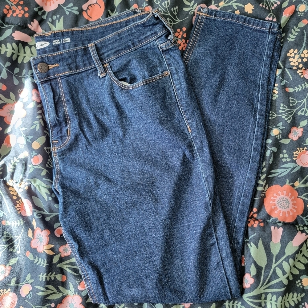 Old Navy Super Skinny 14 Blue Jeans
